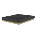 Zandbak Afdekhoes Zwart 150x150 cm PVC
