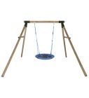Nestschommel Rondhout Zwart/Blauw