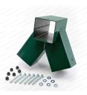 Hoekverbinding Vierkant Schommel recht 90x90mm groen
