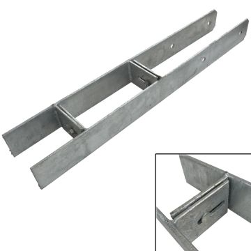 Verstelbare paalhouder H-Anker 91 - 140 mm