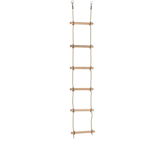 Touwladder / klimtouw 6 sporten 2,1m