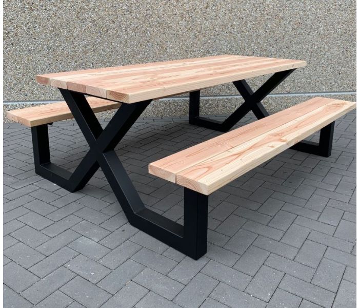 Houten Douglas Picknicktafel Model X