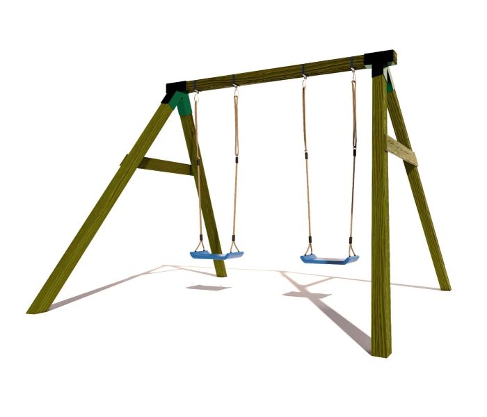 Houten Schommel BK Vierkant Hout Dubbel