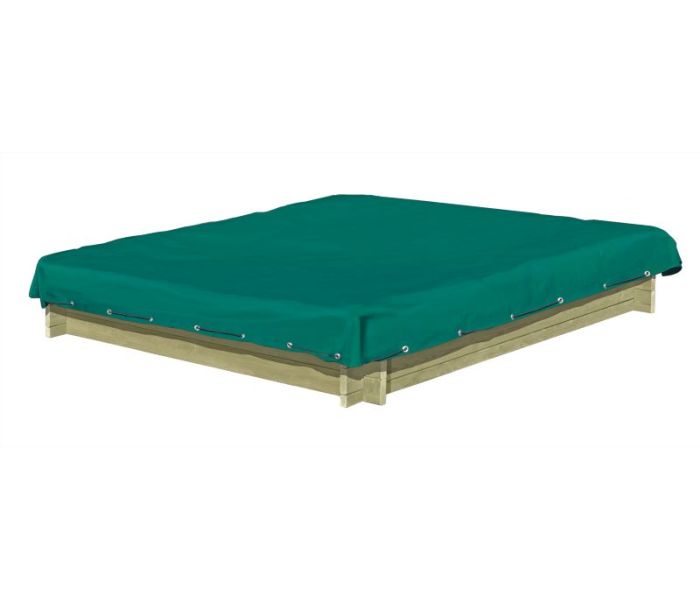 Zandbak Afdekhoes Groen 120x120 cm PVC