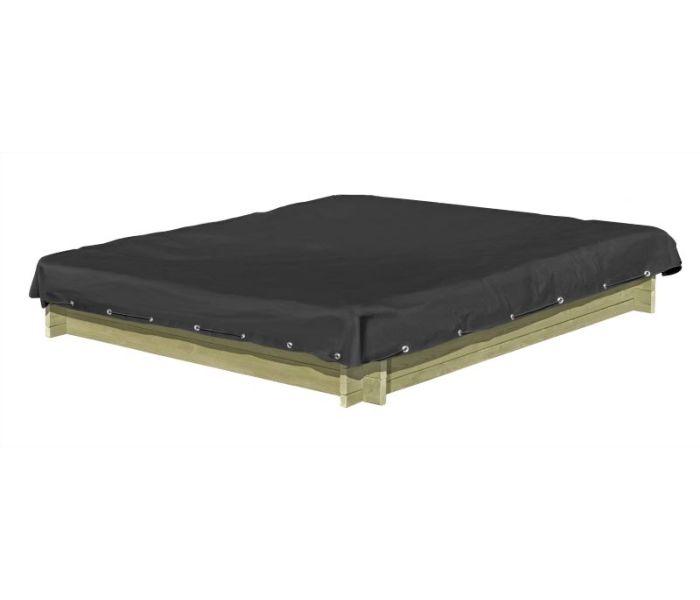 Zandbak Afdekhoes Zwart 150x150 cm PVC