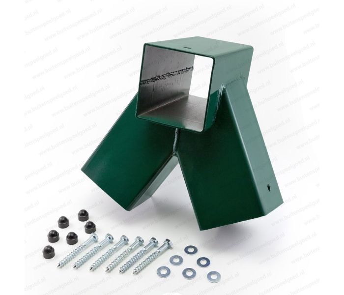 Hoekverbinding Vierkant Schommel recht 90x90mm groen